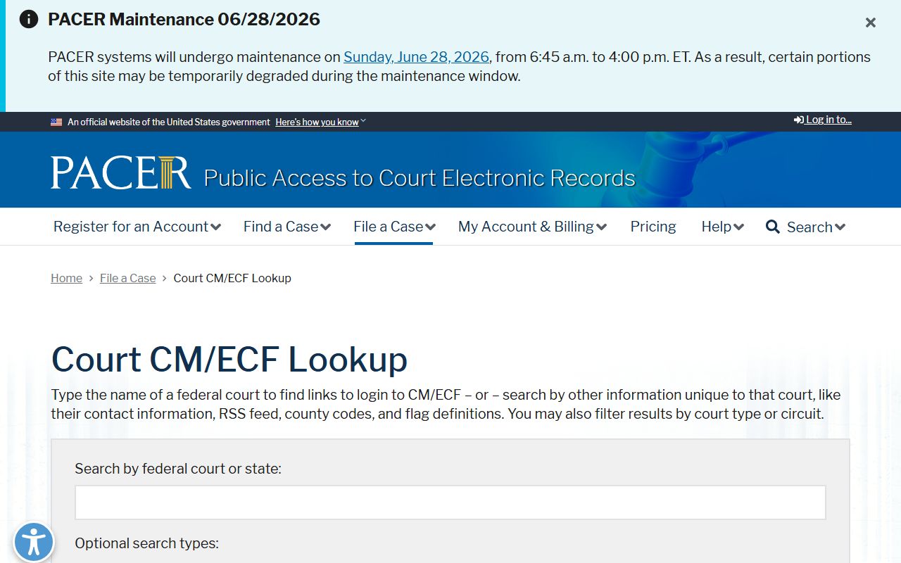 Dodge County court records PACER Court CM ECF lookup