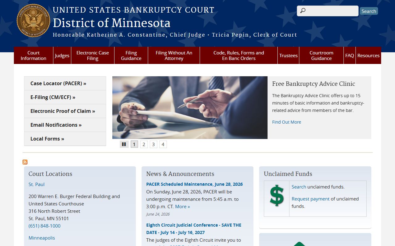 Dodge County bankruptcy court records U.S. Bankruptcy Court Minnesota