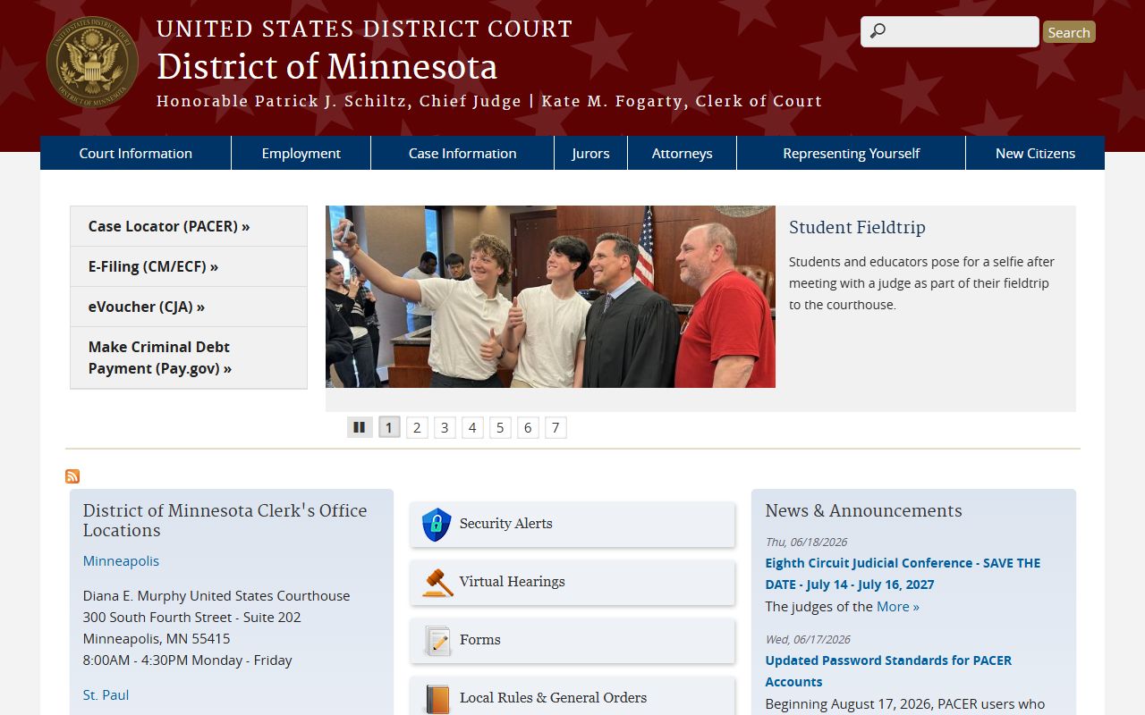 Dodge County federal court records District of Minnesota