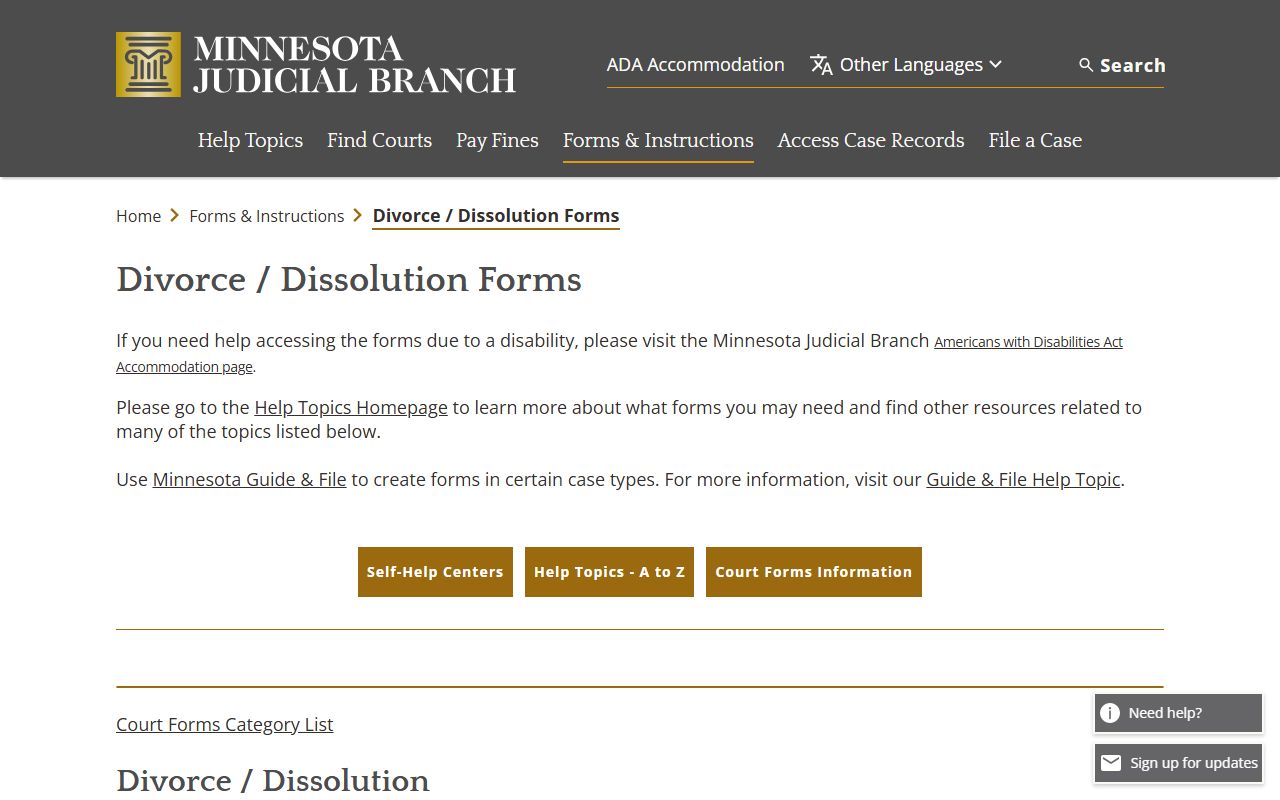 Dodge County divorce records Minnesota divorce dissolution forms