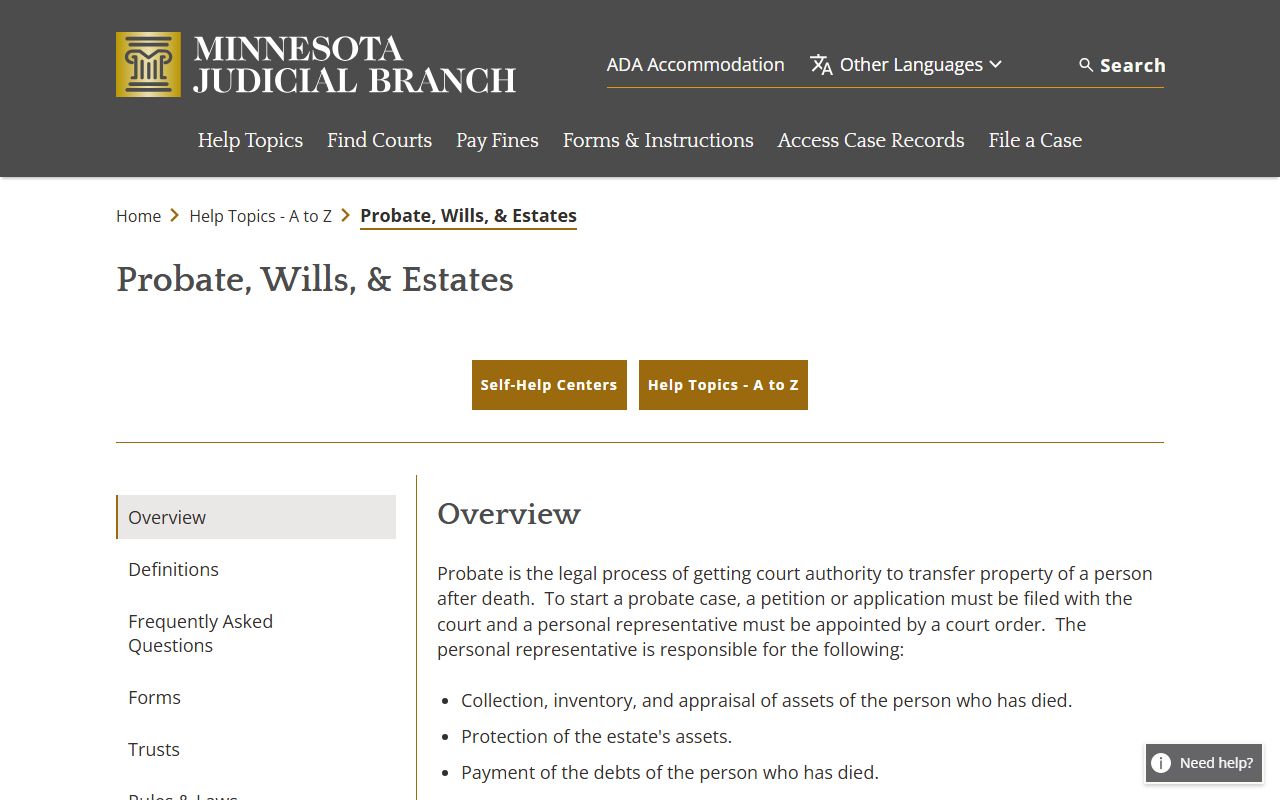 Dodge County probate records Minnesota probate wills and estates information