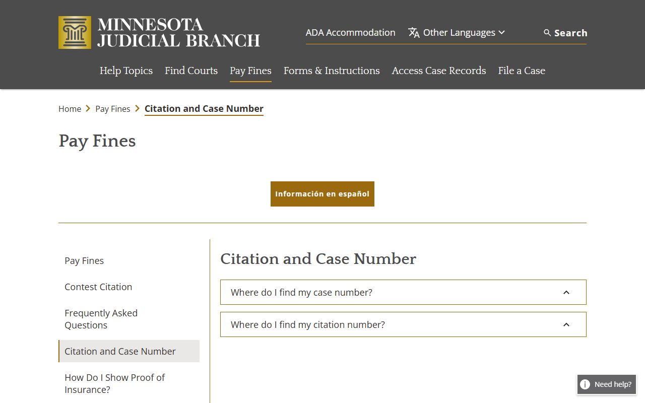 Dodge County traffic court records citation and case number guidance