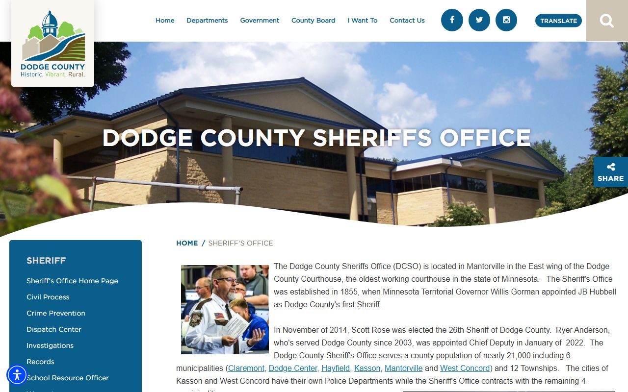 Dodge County warrant records sheriff office source